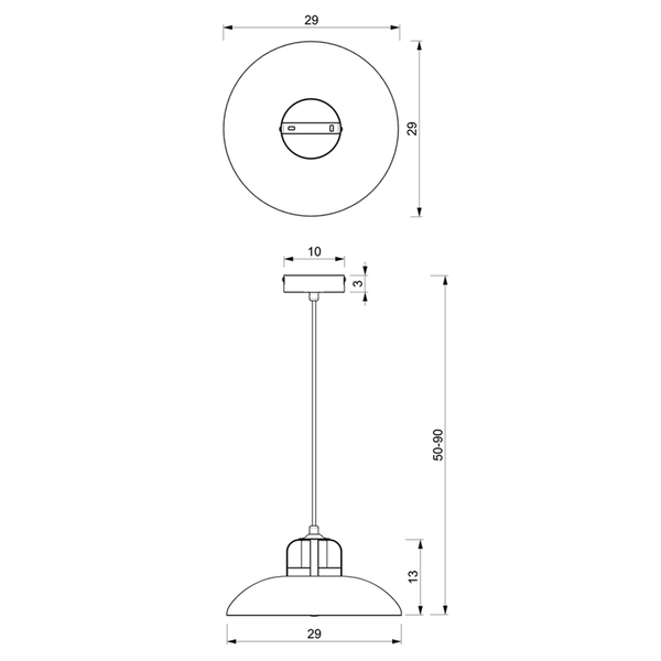 Lampa wisząca FELIX, MLP8906, czarny/złoty, 1x60W E27