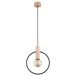 Lampa wisząca ALFA LABO DREWNIANA 1xE27 28cm | 61135
