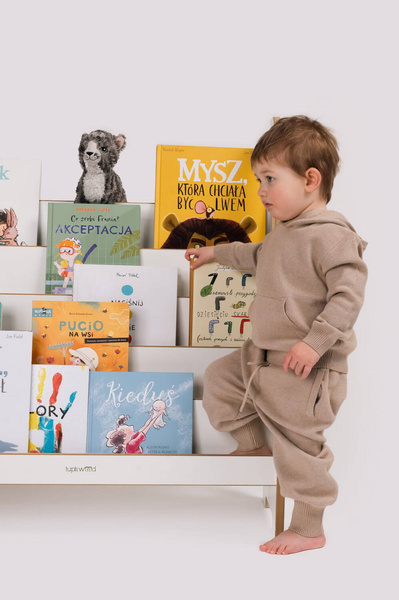 Biblioteczka do pokoju dziecięcego montessori MAXI biała