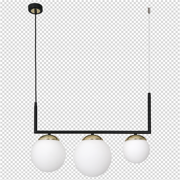 Nowoczesna lampa wisząca SPARTA BLACK / GOLD MLP6498