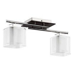 Lampa sufitowa nowoczesna listwa SQUARE wenge/chrom szer. 50cm