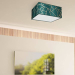 Lampa sufitowa ZIGGY GREEN, MLP7574, butelkowa zieleń/złoty, 2x60W E27 