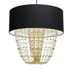 Nowoczesna lampa wisząca ALMERIA BLACK/GOLD 1xE27 MLP6442