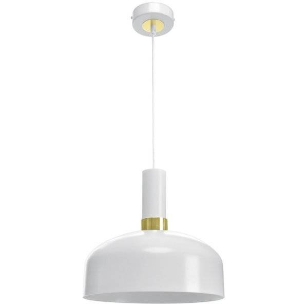 Nowoczesna lampa wisząca MALMO WHITE/GOLD 1xE27 MLP6197