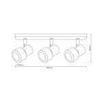 Lampa Sufitowa Cino 3xGU10 Biały + Chrom