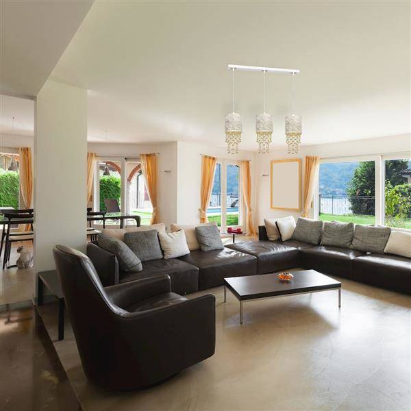Nowoczesna lampa wisząca listwa ALMERIA WHITE/GOLD 3xE27 MLP6445