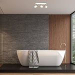 Lampa sufitowa JOKER, MLP6300, biały/drewno/chrom, 3x8W GU10