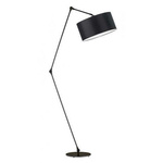 Nowoczesna regulowana lampa podłogowa BARI musztardowy abażur