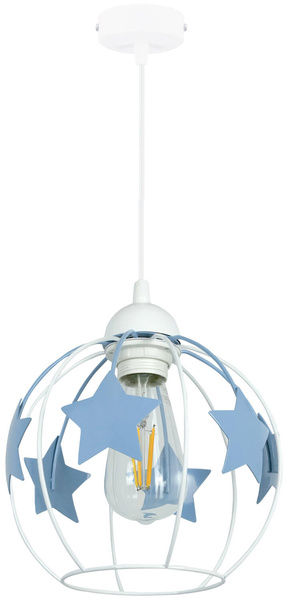 Lampa wisząca do pokoju dziecka niebieskie gwiazdki 