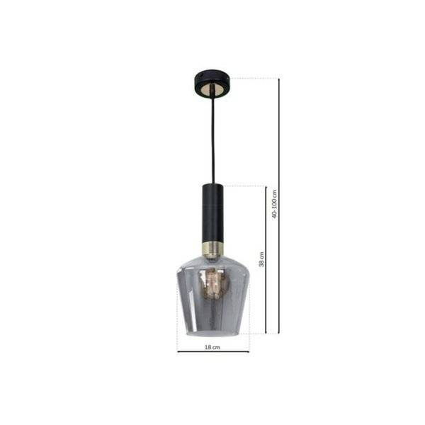 Nowoczesna lampa wisząca ROMA BLACK MLP6484