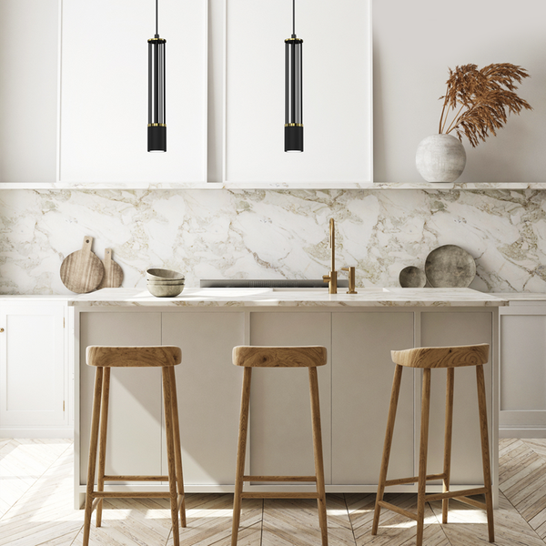 Lampa wisząca ESTILO, MLP8409. czarny/złoty, 1x40W GU10
