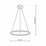 Nowoczesna lampa wisząca ROTONDA GOLD 27W LED | Złota 
