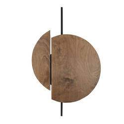 Lampa ścienna kinkiet LED SUNSET C 8W okrąg 51cm 2x GX53 | drewniany