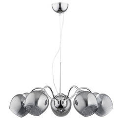 Lampa wisząca do salonu NANDU 5x E27 wys. 65cm | chrom