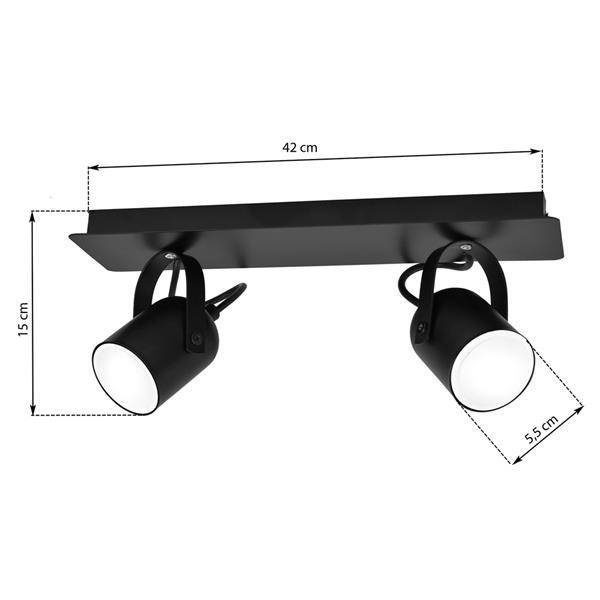 Nowoczesna lampa sufitowa PICO BLACK 2xGU10 MLP995
