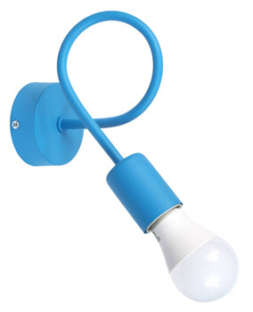 Turkusowy kinkiet do pokoju dziecka (drobna struktura) Mondo