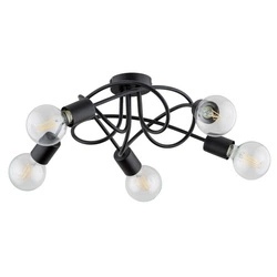 Lampa sufitowa ALFA BOSTON CZARNA 5xE27 52cm | 63192