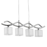 Lampa wisząca zwis ILLUSION chrom/transparentny szer. 73cm