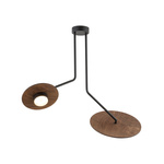 Lampa sufitowa regulowana DISK II sklejka GX53 | czarny brązowy