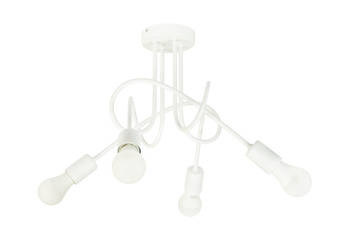 Lampa sufitowa do pokoju dziecka biała Mondo 4 Loft