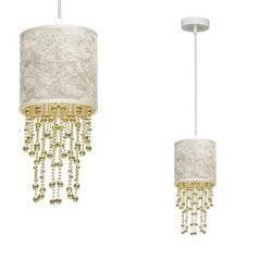 Nowoczesna lampa wisząca ALMERIA WHITE/GOLD 1xE27 MLP6444