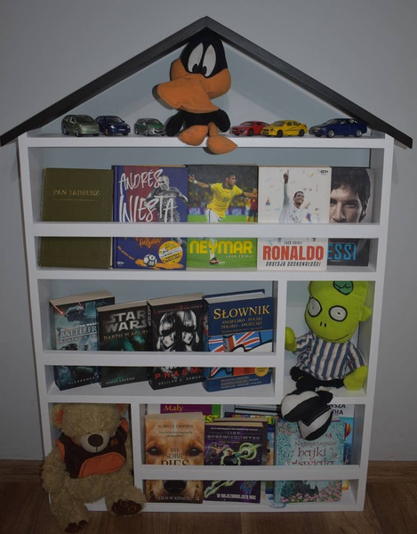 Półka domek do pokoju dziecka drewniana