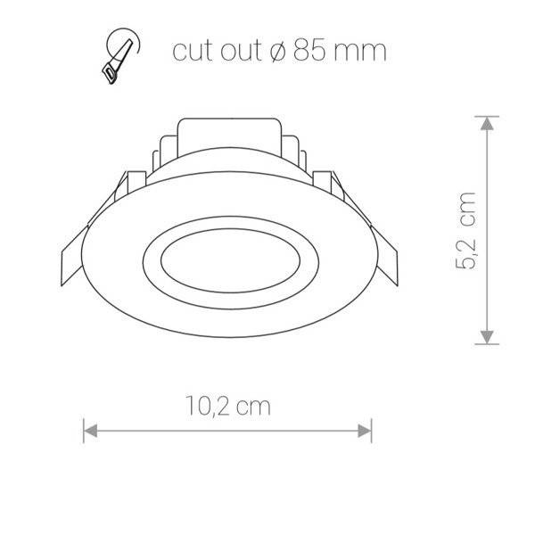 Oczko oprawa sufitowa HELIOS LED 5W biały NEUTRALNY