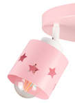 Lampa sufitowa do pokoju dziewczynki różowa w gwiazdki 3xE27