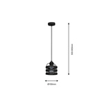 Lampa wisząca LARS BLACK 1xE27 MLP798