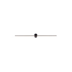 Nowoczesny smukły kinkiet PIN LED M 10W IP44 LED szer. 91cm | czarny