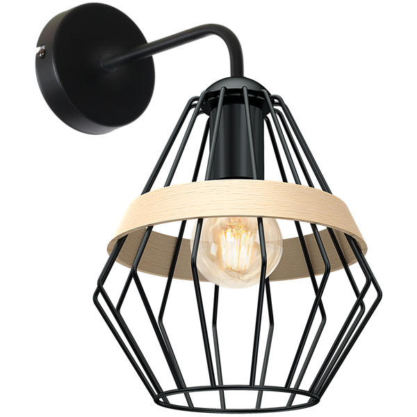 Kinkiet INDUSTRIALNY CLIFF BLACK 1xE27 MLP5523