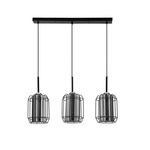 JONERA LAMPA WISZĄCA CZARNY 3X40 E27 KLOSZ DYMIONY