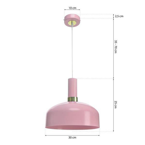 Nowoczesna lampa wisząca MALMO PINK 1xE27 MLP6199