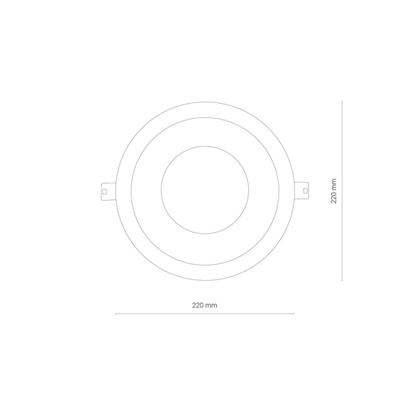 Downlight lampa sufitowa wpuszczana KEA 40W LED 3000K | biała