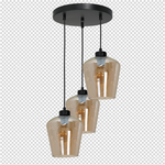 Nowoczesna lampa wisząca koło SANTIAGO AMBER MLP6613