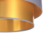 Lampa szaro-złota podwójna walec średnica 50 cm 
