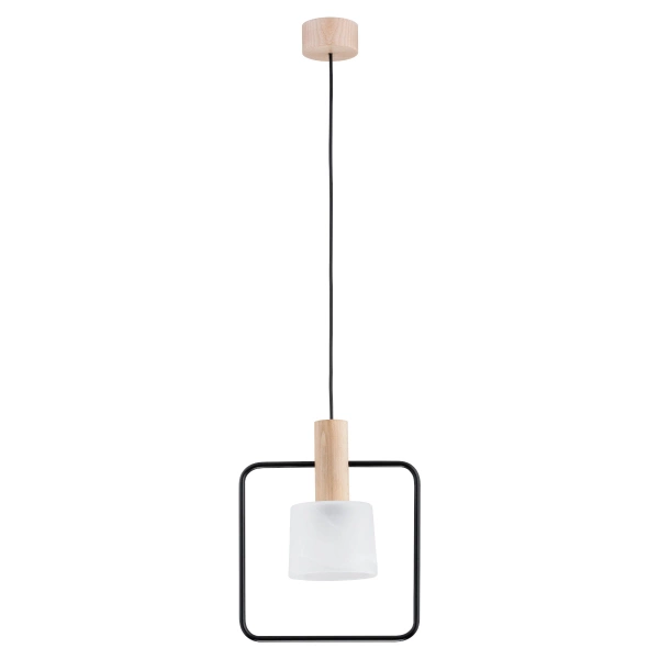 Lampa wisząca ALFA MERC DREWNIANA 1xE27 27cm | 61150