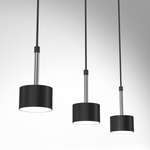 Lampa wisząca ARENA, MLP7785, czarny/srebrny, 3x11W GX53