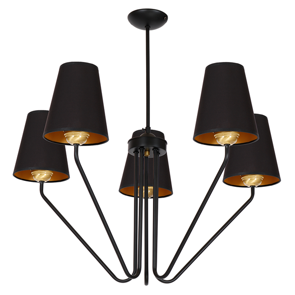 Żyrandol VICTORIA BLACK 5xE27 MLP4913