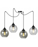 Nowoczesna lampa typu pająk szklane klosze Loft 4xE27 Led 