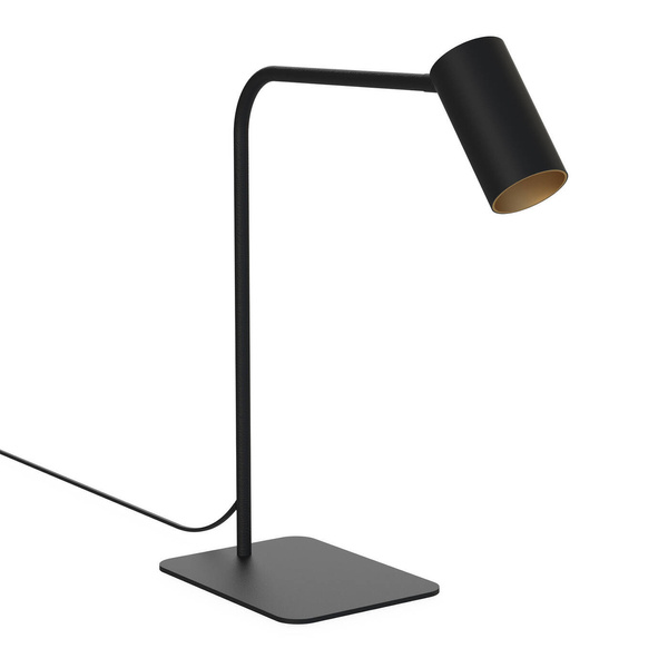 Lampa stojąca biurkowa MONO wys. 40cm 10W GU10 | czarny złoty