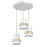 Nowoczesna lampa wisząca koło VENEZIA WHITE 3xE27 MLP5441