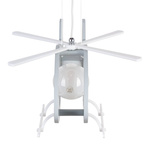 Lampa sufitowa do pokoju dziecka Helikopter szary 1xE27 Led 