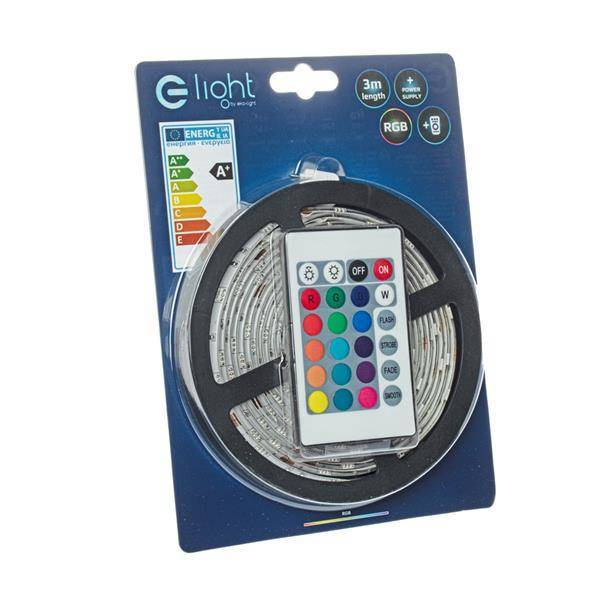 ZESTAW LED RGB 3M ZE STEROWNIKIEM I PILOTEM EKZ2857