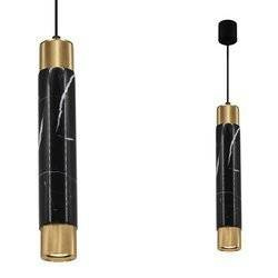 Nowoczesna lampa wisząca MARBLE BLACK/GOLD 1xGU10 ML63400