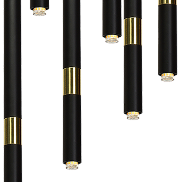 Lampa wisząca MONZA BLACK / GOLD 7xG9 8W MLP6385