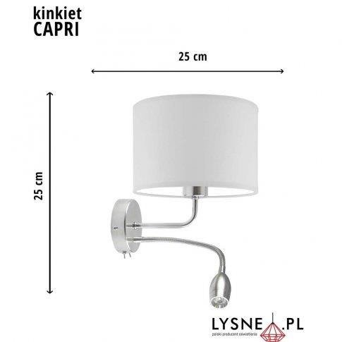 LED kinkiet CAPRI do pokoju dla chłopca i dziewczynki