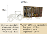 Półka na resoraki do pokoju chłopca drewniana traktor naturalny 72