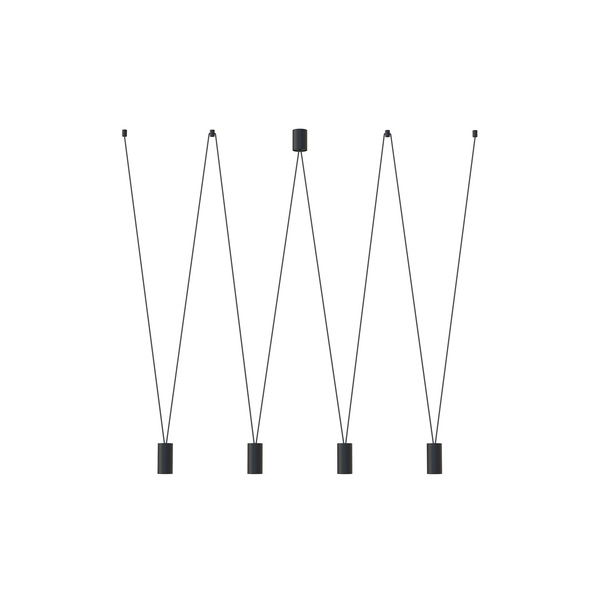 Lampa wisząca nad wyspę MORE EYE IV regulowana 4x GU10 10W | czarny