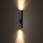 Kinkiet smukła tuba LASER WALL wys. 40cm | czarny